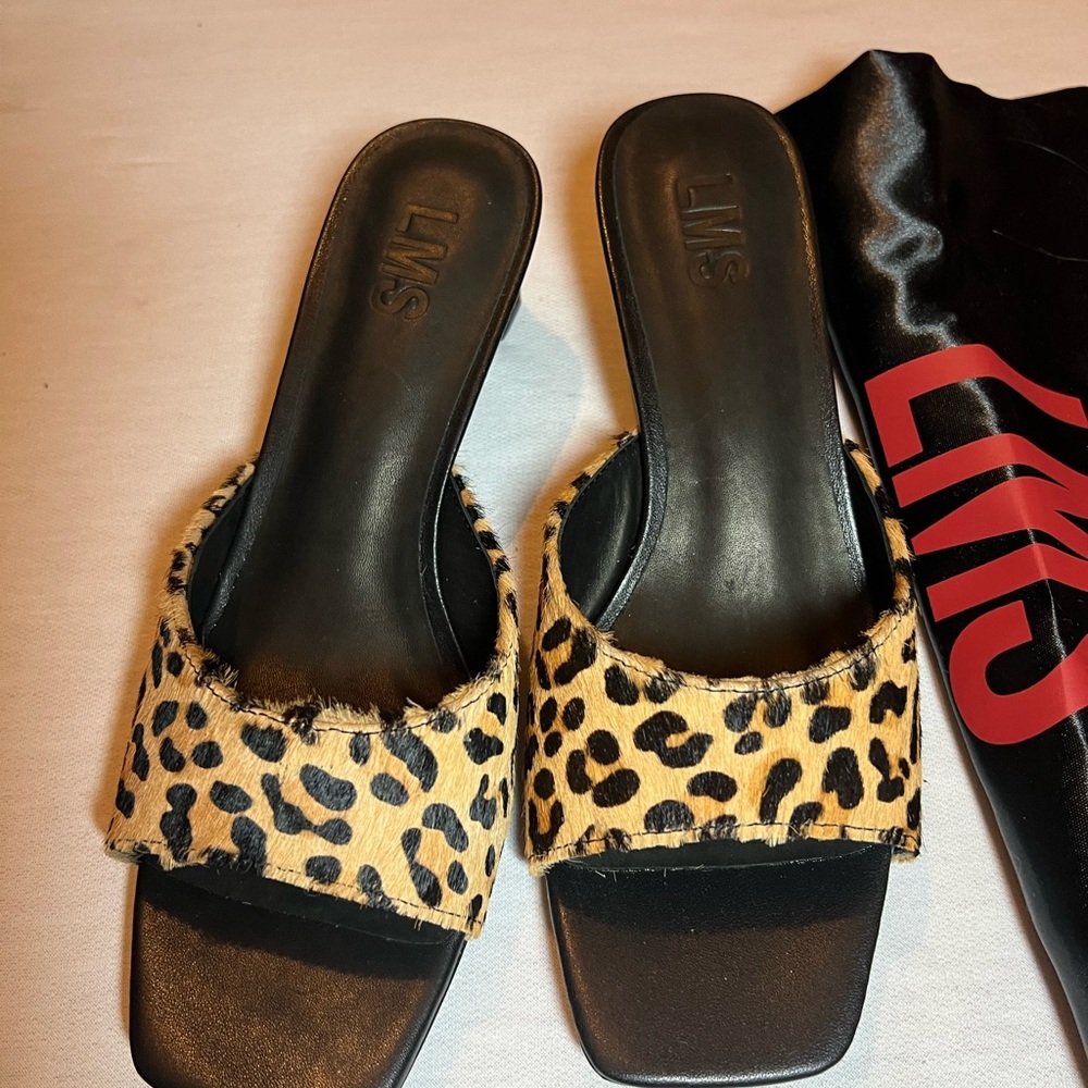 Women's Leopard Print Slide Sandals